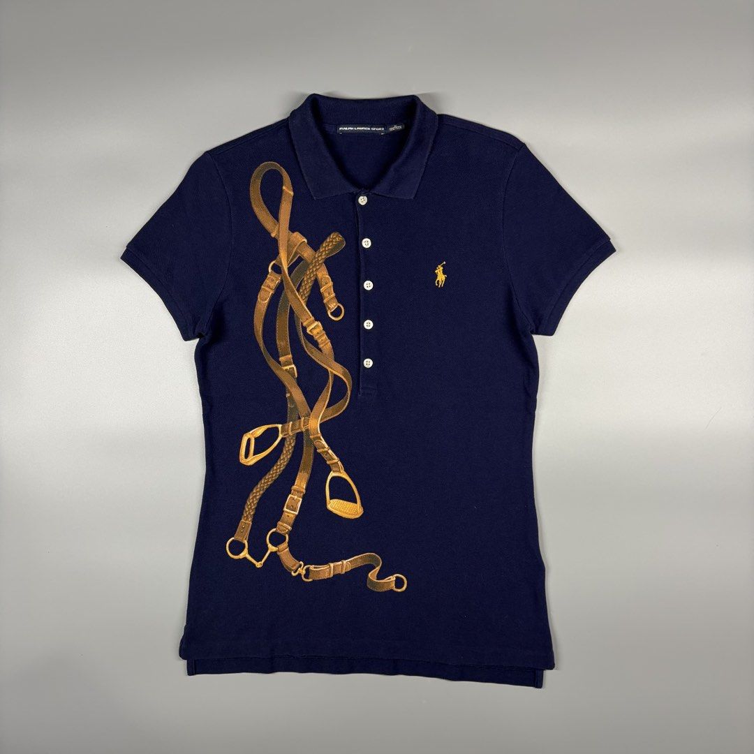 Ralph Lauren Belt & Buckle Print (Authentic) (Category: Luxury Apparel) located in Cavite. Submitted by onebeancent (Listing ID 1470345007, Image 1). Description: Size: Medium (Women's) Dimension: 17" Width | 25-26" Length Color: Navy Blue Color Rate: 10/10 Issue: None Condition: Like new‼️ Price: 1,080php Additional Shipping Fee (J&T Small Pouch) 75php Luzon 100php visayas 120php mindanao.
