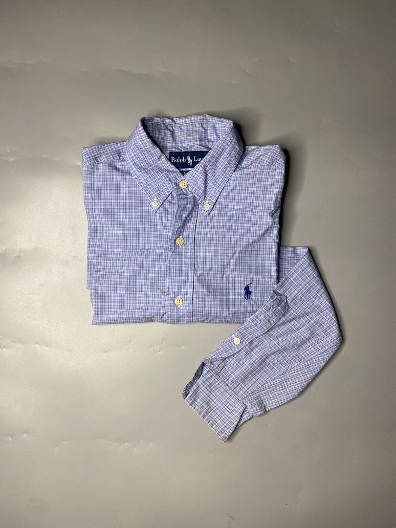 Ralph Lauren Button down Long Sleeve (Category: Tshirts & Polo Shirts ) located in Bago City. Submitted by jg_finds_ (Listing ID 1470224778, Image 1). Description: Size Small on tag Width- 21 inch Length- 29 inch Sleeves- 24 inch Authentic As new condition.