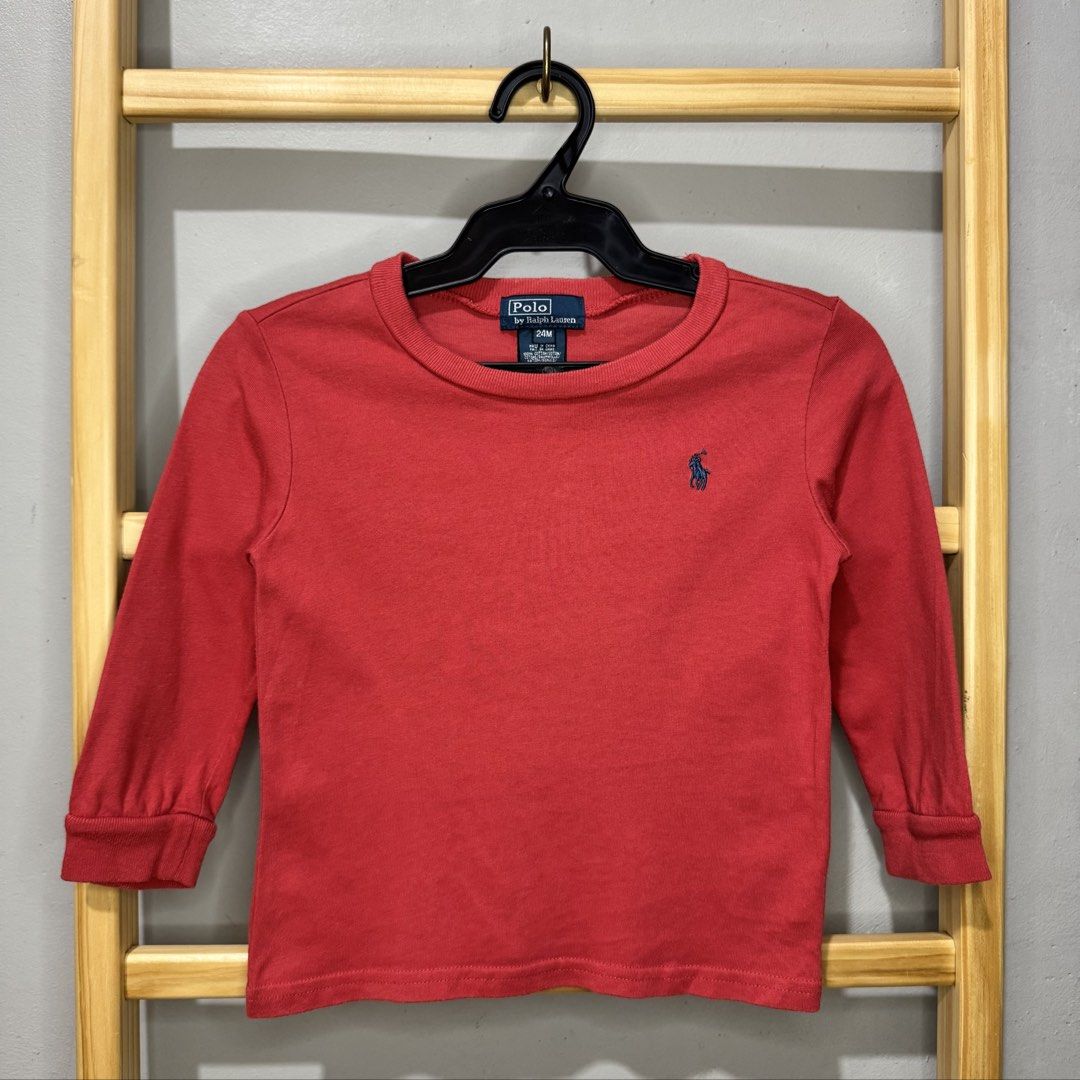 RALPH LAUREN kids long sleeves (Category: Babies & Kids Fashion) located in Valenzuela. Submitted by thriftynanay88 (Listing ID 1470202094, Image 1). Description: Size 2Y on tag, fits up to 3Y.