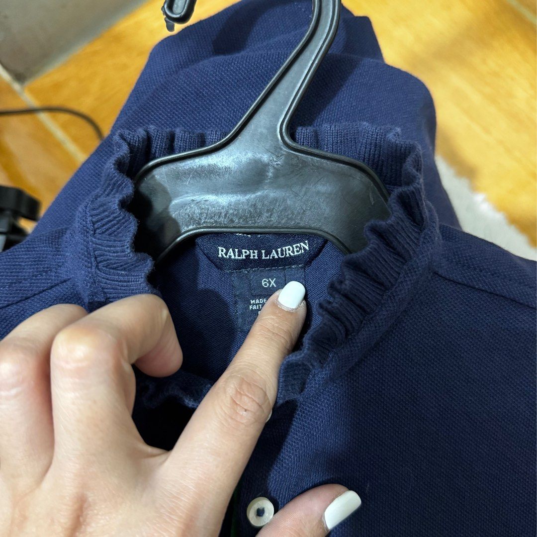 RALPH LAUREN kids polo blouse (Category: Babies & Kids Fashion) located in Valenzuela. Submitted by thriftynanay88 (Listing ID 1470189557, Image 2). Description: Size 6Y on tag.