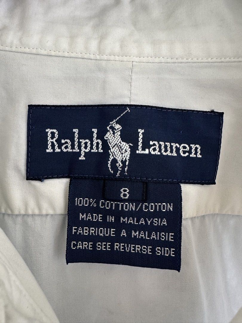Ralph Lauren Longsleeve (Category: Formal Shirts) located in Baliuag. Submitted by thrift.king.ph (Listing ID 1470226249, Image 3). Description: Ralph Lauren White Longsleeve Well used condition Minimal ink stain and dirt need wash W 21 L 26-26.