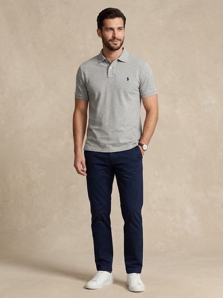 Ralph Lauren Polo Shirt (Category: Luxury Apparel) located in Caloocan City. Submitted by okimmamaat31639 (Listing ID 1470170309, Image 2). Description: Ralph Lauren Polo Shirt - Gray Size: 29x23.5 (XL on Tag) No Issues Like New Condition 880+SF Location: North Caloocan.