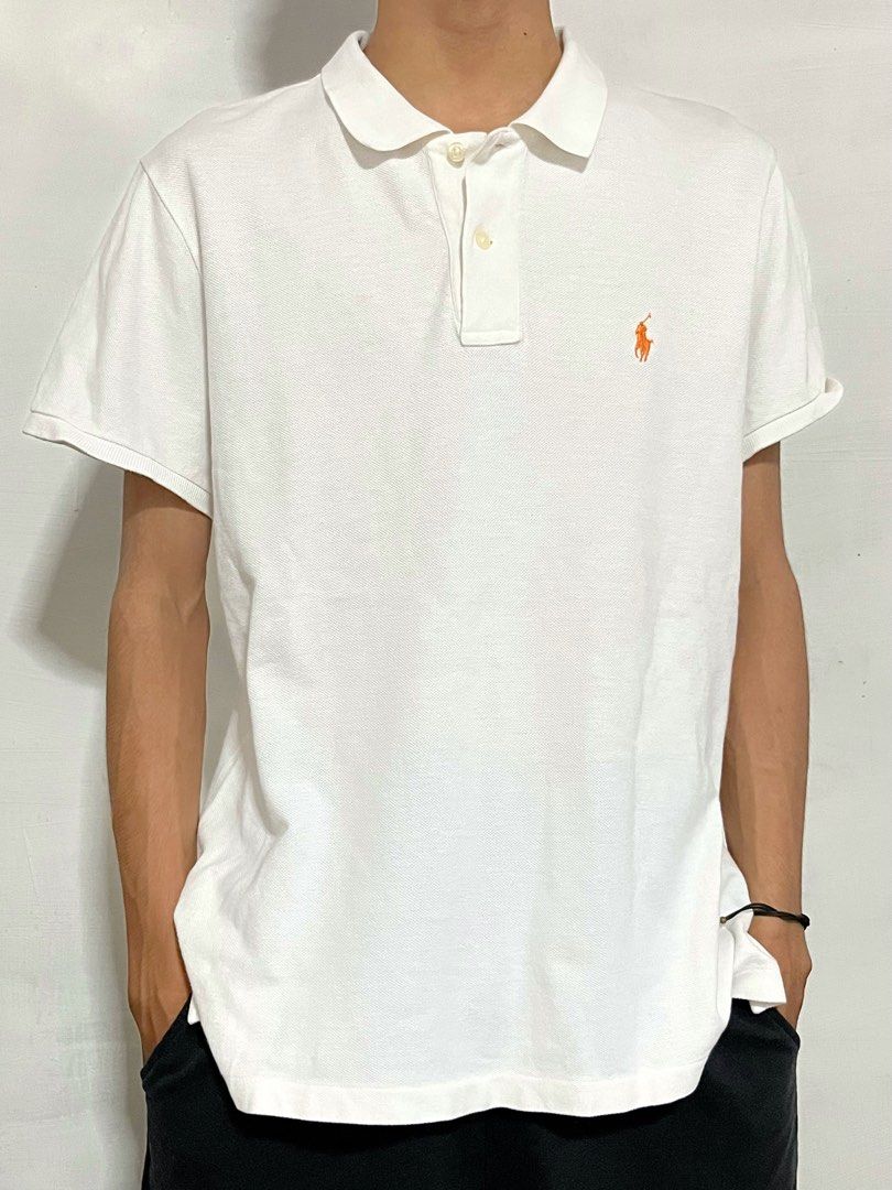 Ralph Lauren White Polo Shirt (Category: Tshirts & Polo Shirts ) located in Los Banos. Submitted by reworn.clo2026 (Listing ID 1470148993, Image 2). Description: Best fit: Medium * Width: 20.5 * Length: 26-27.5.