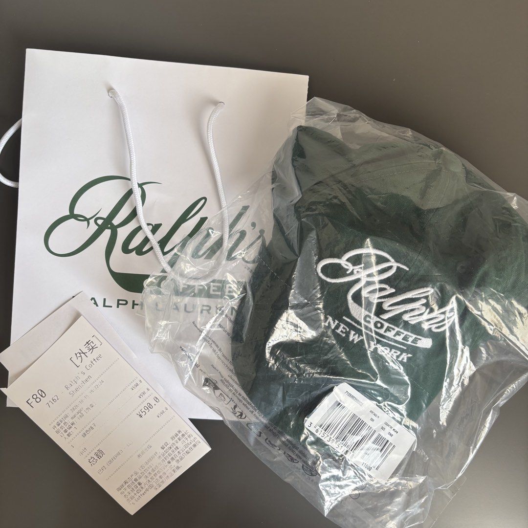 Ralph's Coffee New York Green Cap (Category: Caps & Hats) located in Valenzuela. Submitted by iihs_o (Listing ID 1470223147, Image 1). Description: Ralph's Coffee Baseball Cap - Brand new, still sealed in original plastic packaging - Store bought from Ralph's Coffee - Complete with paper bag and original purchase receipt Last photo for reference ONLY.