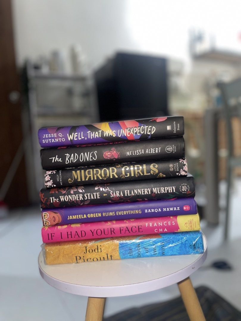Random Hard Cover Books (Category: Storybooks) located in Manila. Submitted by lunaaa008 (Listing ID 1470275956, Image 1). Description: Preloved Hardcover Books 📚✨ Perfect for display collections, cozy bookshelves, or lovers of dark & purple aesthetic covers! 💵 Price: ₱70 each 🤝 Bundle Deal: Negotiable if you take all! 📖 Condition: Preloved (PM for full condition and issues) 📍 Location / Delivery: QC Titles Included: • Well, That Was Unexpec