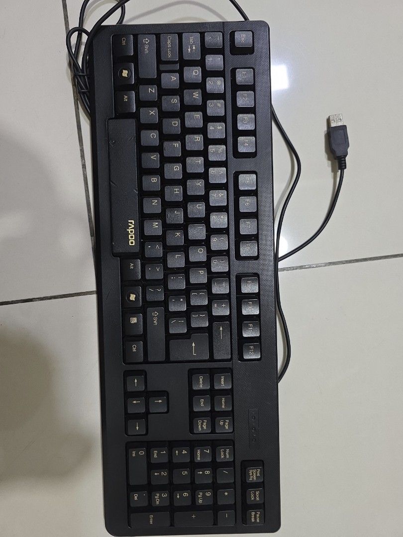 Rapoo Wired USB Keyboard Black, Computers & Tech, Parts & Accessories ...