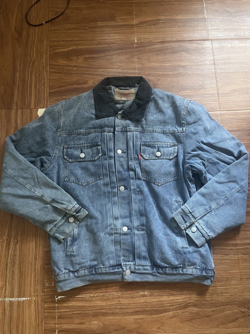 RARE LEVIS X STUSSY DENIM JACKET (Category: Coats, Jackets and Outerwear) located in Manila. Submitted by wayneeeee_ (Listing ID 1470229173, Image 3). Description: 23x27 Like new no issue 3500 obo.
