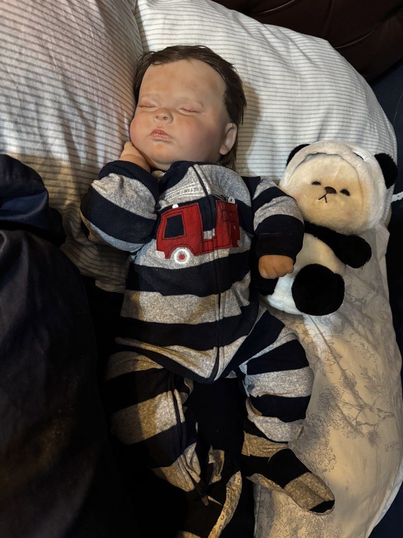 Reborn Baby Doll (Category: Kids Toys) located in Manila. Submitted by ian_ruelc (Listing ID 1470305176, Image 2). Description: Chubby Reborn Baby Doll Handpainted Price: 6,500 Cloth Body Vinyl with Silicone Finish Limbs Approximate Size: 60cm Fits real baby clothes 1 year old to 1 and a half years old Clothing may vary depending on the availability With free Certificate. Free Magnetic Pacifier. Free Baby Bottle. Gcash payment on or before pickup