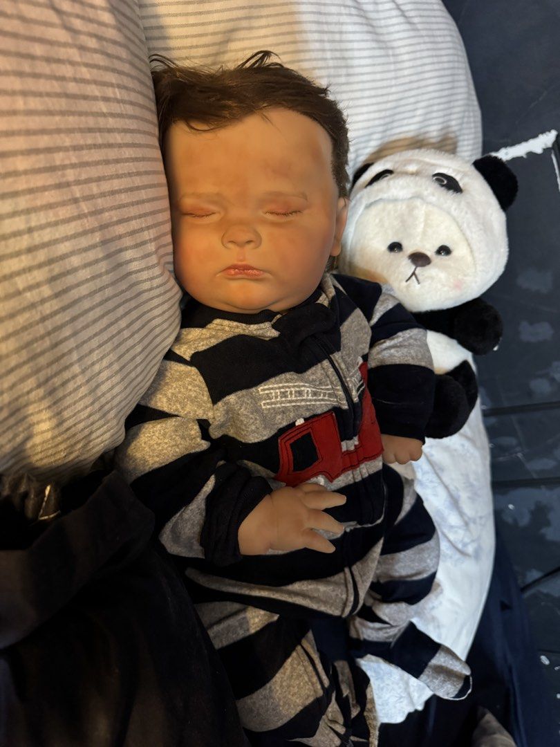 Reborn Baby Doll (Category: Kids Toys) located in Manila. Submitted by ian_ruelc (Listing ID 1470305176, Image 1). Description: Chubby Reborn Baby Doll Handpainted Price: 6,500 Cloth Body Vinyl with Silicone Finish Limbs Approximate Size: 60cm Fits real baby clothes 1 year old to 1 and a half years old Clothing may vary depending on the availability With free Certificate. Free Magnetic Pacifier. Free Baby Bottle. Gcash payment on or before pickup