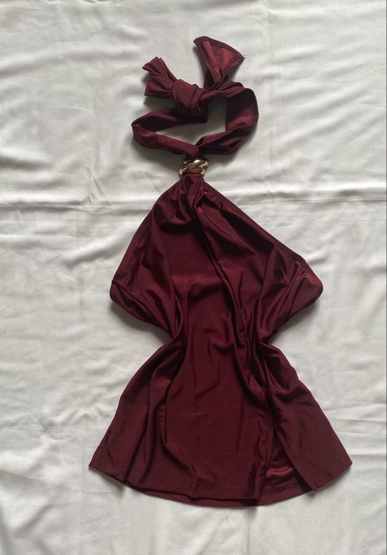 red halter top (Category: Sleeveless) located in Davao. Submitted by gathrd.kloset (Listing ID 1470183931, Image 1). Description: .