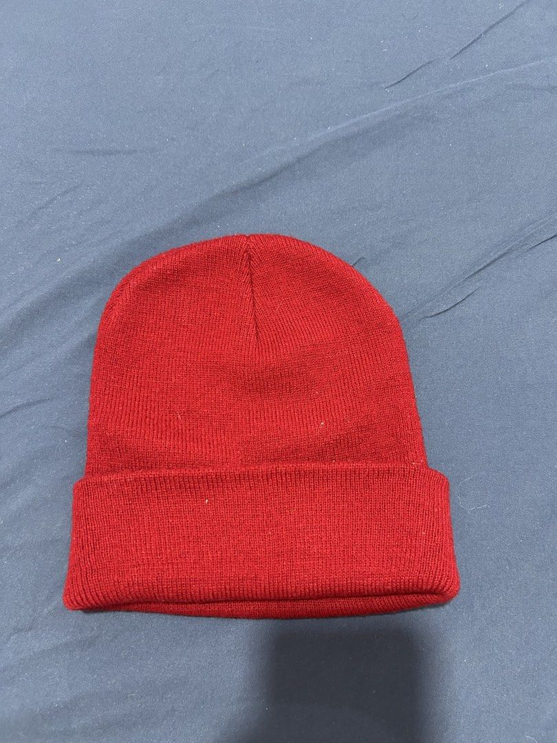 Red Winter Beanie Hat (Category: Hats & Beanies) located in Makati City. Submitted by aizy_sell (Listing ID 1470266674, Image 2). Description: - Color: Red - Material: Soft, thick knit for maximum warmth - Style: Versatile solid color, can be worn cuffed or slouchy - Feature: Easy to pack in a bag or pocket - Condition: Brand new.