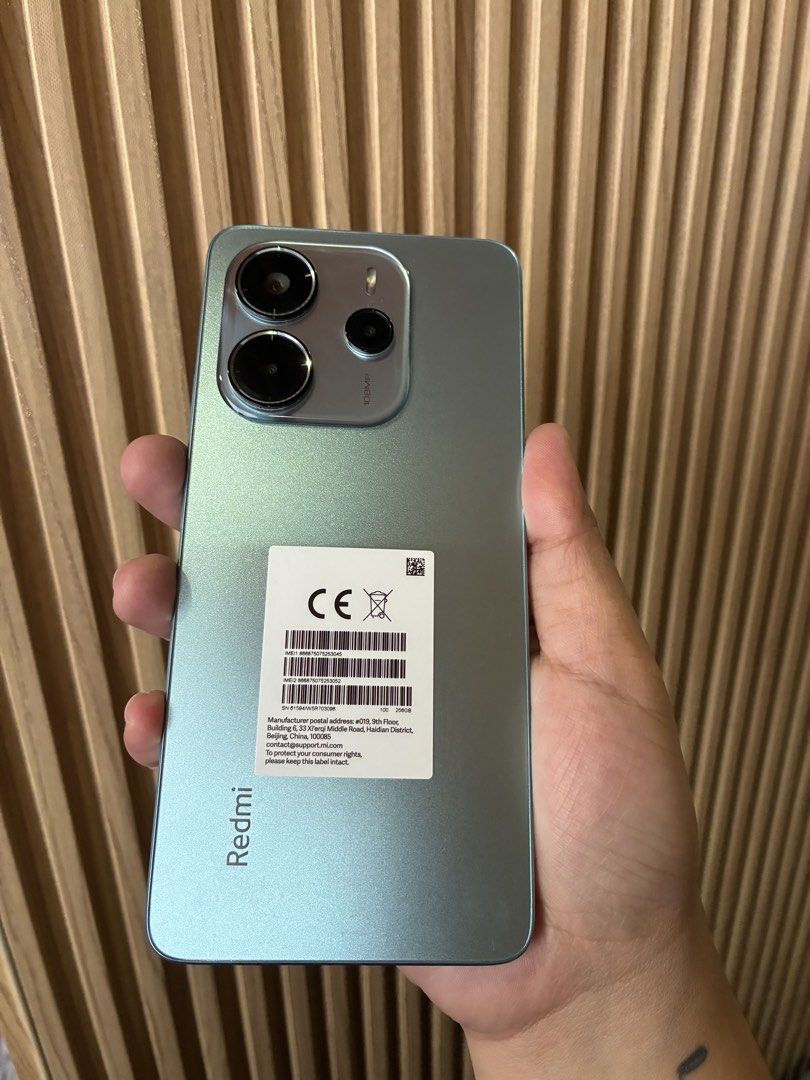 Redmi Note 14 (Category: Xiaomi) located in Taguig. Submitted by nnlzstrfn (Listing ID 1470158042, Image 3). Description: Redmi Note 14 Complete Set (used by our son, last year August lang binili) 8gb+4gb RAM 256gb No repair history No issues 5500 mah battery For sale only. Not open for swap 📍taguig area Rfs: need cash.
