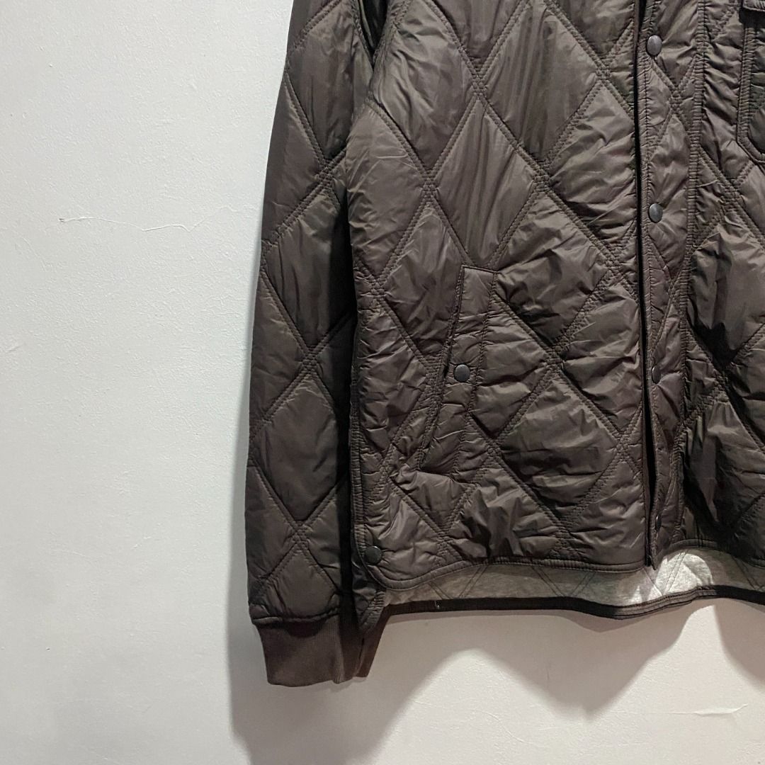 Replay Blue Jeans Diamond Quilted Jacket M/L (Category: Coats, Jackets and Outerwear) located in Antipolo. Submitted by bentakahitanoano (Listing ID 1470172844, Image 3). Description: The garment shown is a vintage Replay Blue Jeans Men's Biker Diamond Quilted Jacket in a dark brown colorway. Replay is a well-known Italian premium casualwear brand founded under Japan Fashion Box S.p.A., recognized for its high-quality denim and contemporary utili