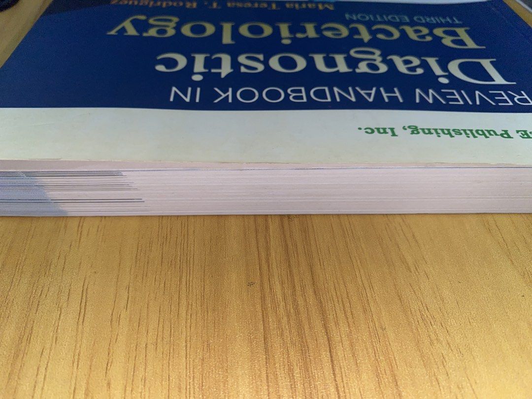 Review Handbook in Diagnostic Bacteriology (3rd Edition) (Category: Textbooks) located in Caloocan City. Submitted by elmkai (Listing ID 1470256671, Image 3). Description: 📚 Condition: * Minimal highlights and annotations * Cover has yellowish discoloration 📍 Location: South Caloocan (Monumento) 💳 MOP: GCash 📦 Shipping: Lalamove / J&T Express 📌 RFS: Passed the MedTech boards. Buyer will shoulder the shipping fee. Feel free to message me for 