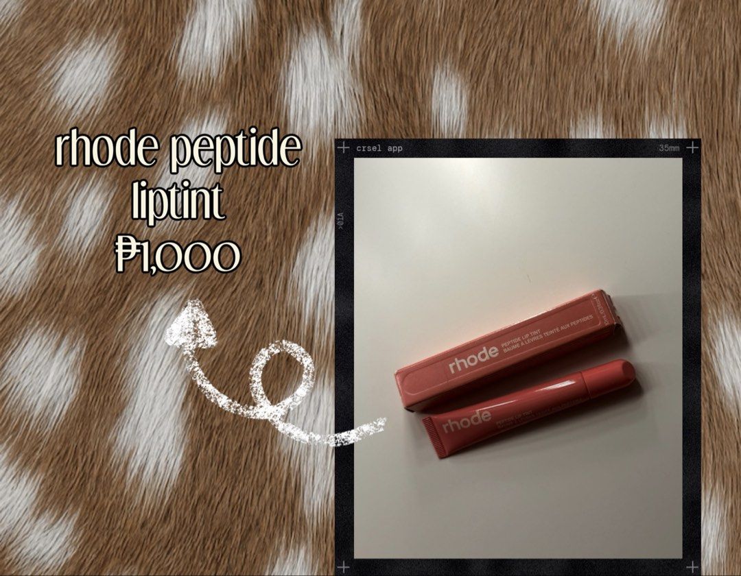 Rhode peptide liptint (Category: Makeup) located in Manila. Submitted by luieann (Listing ID 1470257901, Image 1). Description: 𐙚 Rhode Peptide Liptint (Shade: Sweet Pea) - Box has just dents but the product is unused.