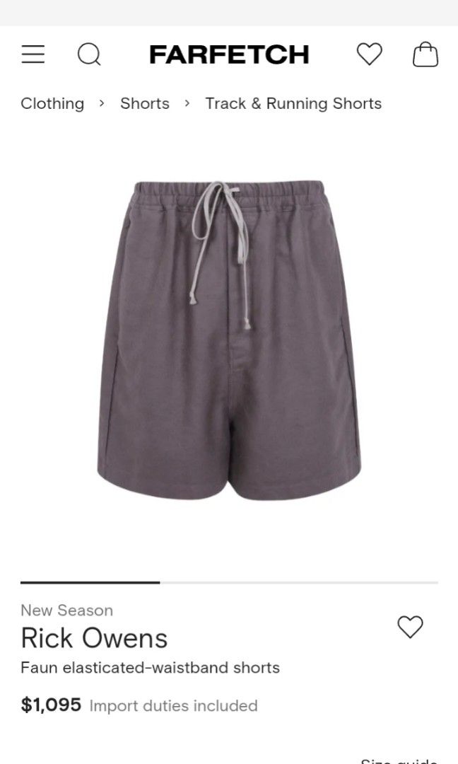 Rick Owens Drop Crotch Shorts (Category: Shorts) located in Puerto Princesa. Submitted by sefynna96 (Listing ID 1470189218, Image 2). Description: selling this a little high because of the brand and it's a rare find ✨Rick Owens spring/ summer 2016 collection ✨ in a very good used condition with minor flaws on the waist string sized medium in men's sizing but can fit to large waists.