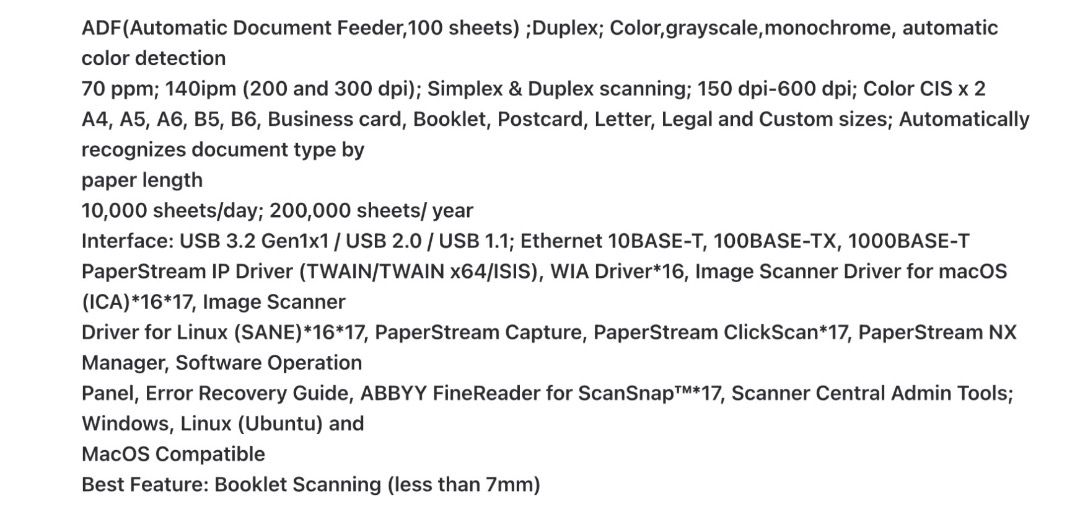 Ricoh fi-8170 high speed scanner (Category: Printers, Scanners & Copiers) located in Quezon City. Submitted by abvvba (Listing ID 1470181457, Image 2). Description: .