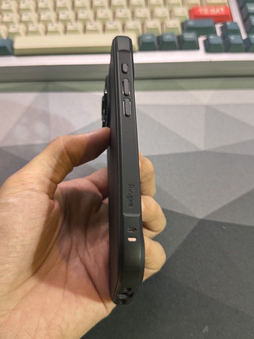 Ringke Onyx iPhone 16 Pro Case (Category: Cases & Sleeves) located in Makati City. Submitted by mdg42 (Listing ID 1470315039, Image 2). Description: Ringke Onyx for iPhone 16 Pro. Magsafe compatible. ₱600. Good condition, can pass as new. Loc: Ayala, Makati.
