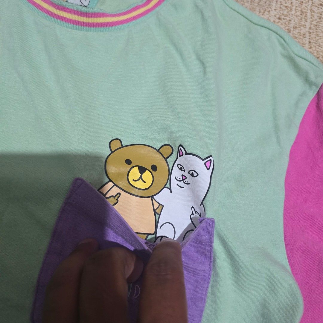 Rip N Dip x Teddy Fresh shirt (Category: Tshirts & Polo Shirts ) located in El Nido. Submitted by marco.tandoc (Listing ID 1470277237, Image 3). Description: size: Large width: 22 Length: 28 no issue.