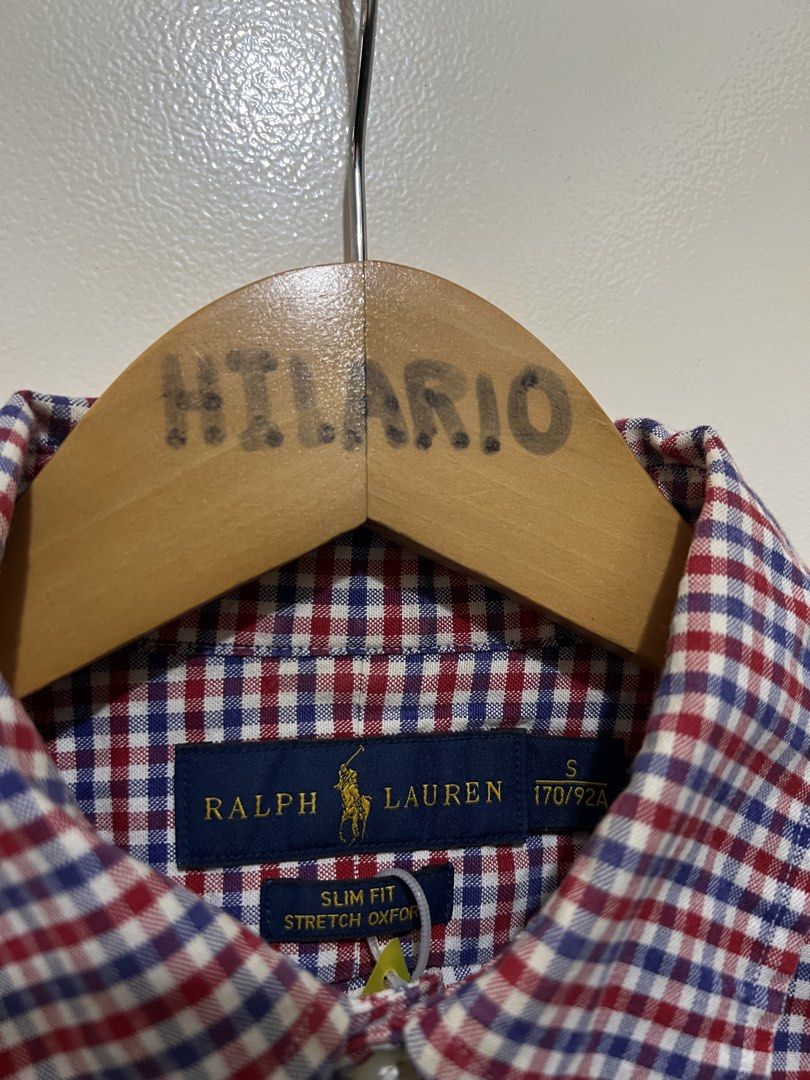 RL Checkered Slim Stretch Oxford Shirt (Category: Formal Shirts) located in San Pedro. Submitted by _eyamarieii (Listing ID 1470334794, Image 3). Description: RL Checkered Slim Stretch Oxford Shirt Like new condition Color rate 9.5/10 No issue Size Small ontag Width 18 Length 29 • 850+sf.