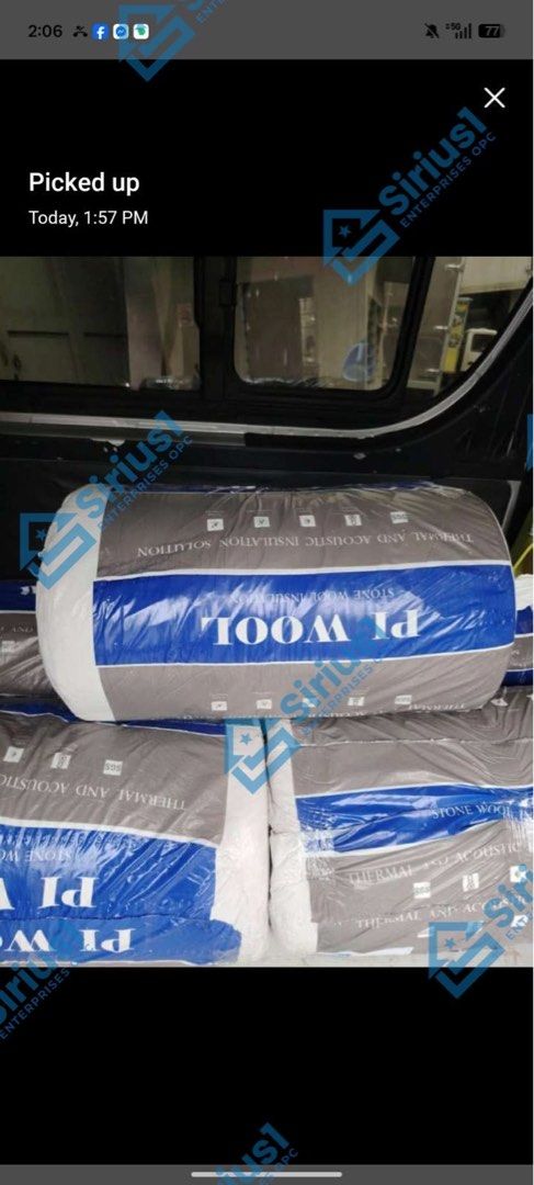 ROCKWOOL INSULATION FORSALE (Category: Home Improvement Tools & Accessories) located in Manila. Submitted by lancedelrosario (Listing ID 1470272425, Image 2). Description: ‎ROCKWOOL INSULATION FOR SALE!!! ‎ ‎Types: ‎BARE ‎1 SIDE FOIL ‎2-SIDED FOIL ‎ ‎Sizes: ‎BOARD TYPE - 0.6x1.2m ‎BLANKET TYPE – 0.6x5m ‎ ‎Thickness: 50mm, 75mm, 100mm, ‎Density: ‎50kg/m3, 60kgm3,80kg/m3, 100kg/m3 ‎ ‎• Fire resistant ‎• Heat insulating ‎• Non-combustible ‎• Moistur