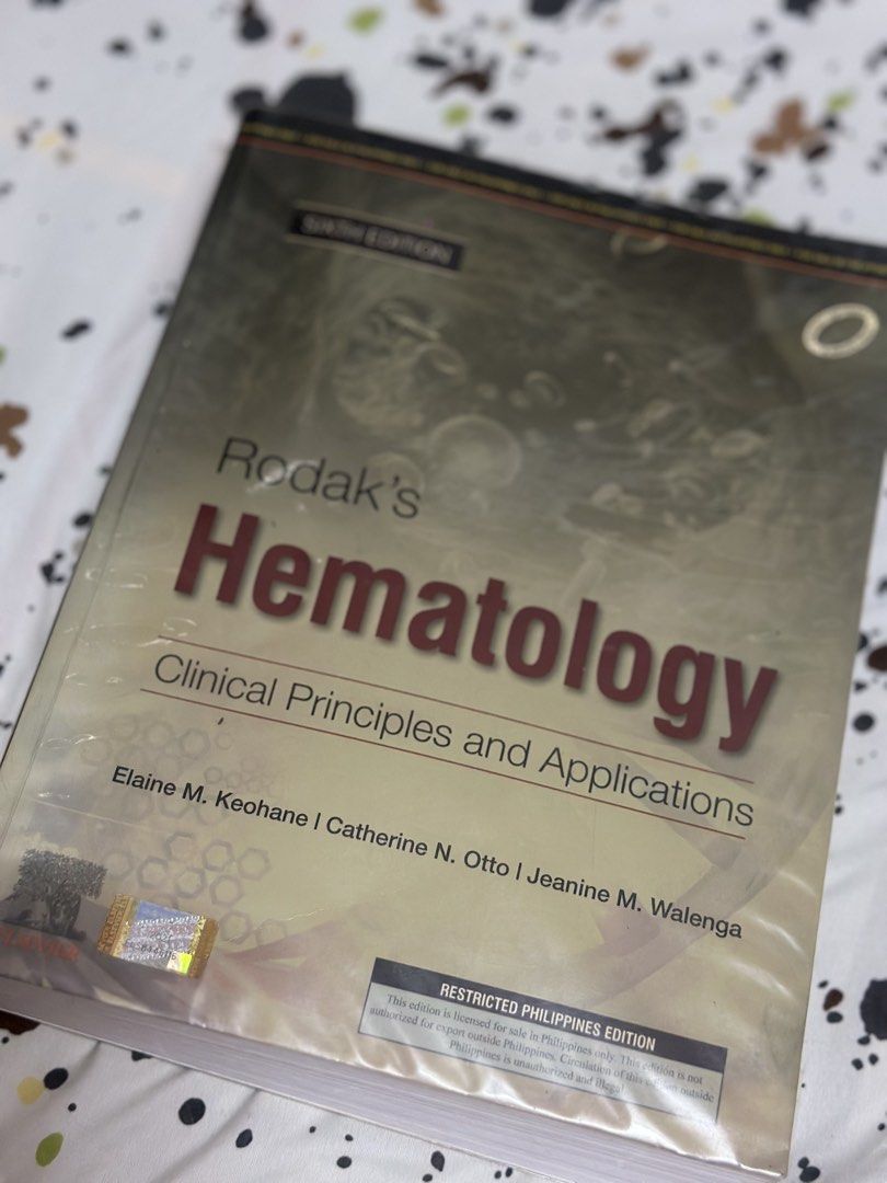 Rodaks Hematology Medtech Book (Category: Textbooks) located in Quezon City. Submitted by nicole.dc (Listing ID 1470313676, Image 1). Description: .