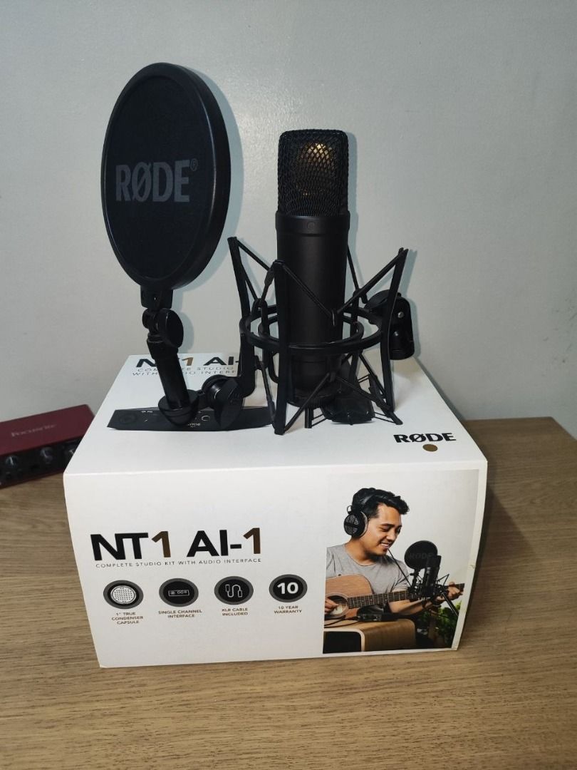 Rode NT1 4th Gen Condenser Mic (Category: Microphones) located in Quezon City. Submitted by stingrayfan24 (Listing ID 1470299828, Image 1). Description: Item: Rode NT1 4th Gen Condenser Mic Inclusions: Shock mount, Pop Filter, XLR cable Bought brand-new last 2022 for P16,990 but only used once or twice. 💰 RFS: Got into recording during the pandemic, but enrolled in med school (August 2022), so got busy and wasn't able to use it since then. Do no
