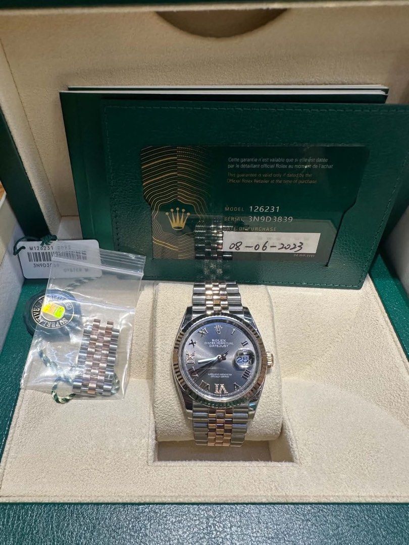 Rolex datejust roman (Category: Luxury Watches) located in Mandaluyong City. Submitted by ryugarage (Listing ID 1470276982, Image 1). Description: Rolex datejust Roman 2023 36mm Complete set.