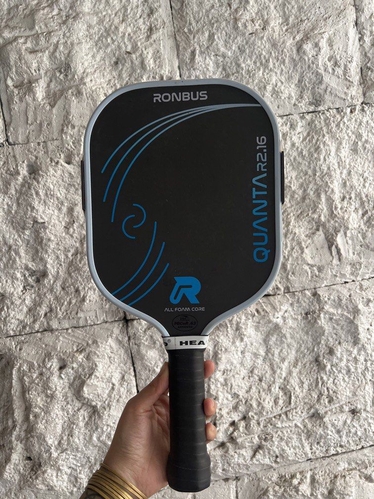 Ronbus Quanta Pickleball Paddle (Category: Racket and Ball Sports) located in Cainta. Submitted by rsshopacc (Listing ID 1470185259, Image 1). Description: Selling extra paddle Ronbus Quanta R2.16 - foam core; perfect control paddle. noted as a top value widebody choice Srp: 8k++ Carefully used, edge tape and over grip since day 1. Regularly cleaned. Can remove added weight if preferred. Still nego Rfs: paddle upgrade and selling extra paddles.