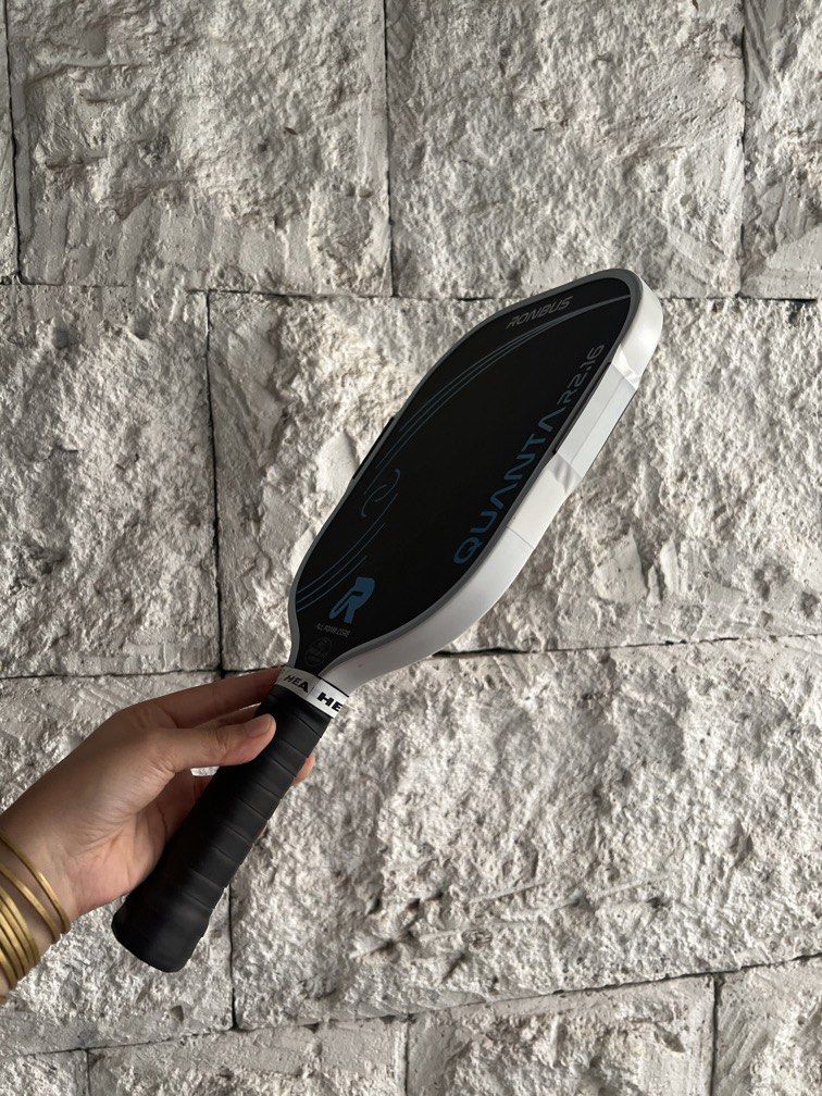 Ronbus Quanta Pickleball Paddle (Category: Racket and Ball Sports) located in Cainta. Submitted by rsshopacc (Listing ID 1470185259, Image 3). Description: Selling extra paddle Ronbus Quanta R2.16 - foam core; perfect control paddle. noted as a top value widebody choice Srp: 8k++ Carefully used, edge tape and over grip since day 1. Regularly cleaned. Can remove added weight if preferred. Still nego Rfs: paddle upgrade and selling extra paddles.