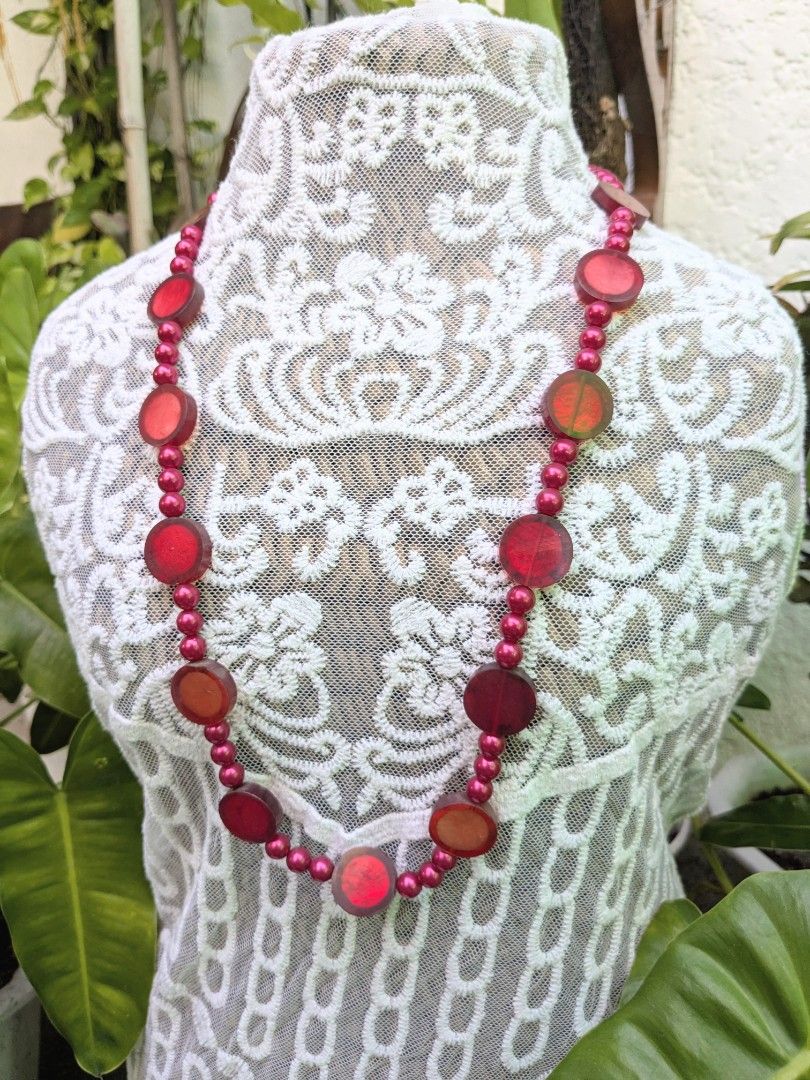 Rosy Beads Handcrafted Necklace (Category: Necklaces) located in Las Pinas. Submitted by amisells (Listing ID 1470220901, Image 2). Description: ⋆⊱༻𖥸༺⊰⋆ every piece in our collection is thoughtfully handcrafted using an exquisite selection of locally sourced natural materials! discover the beauty of authentic craftsmanship through coconut heishi beads, lumbang seed beads, bayong and gmelina wood beads, coco side-drill beads, one-eye coconut, tig