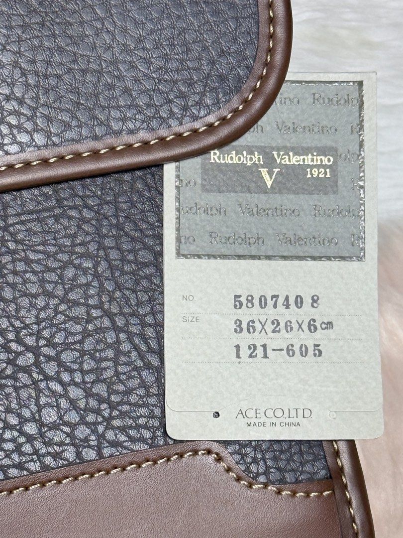 Rudolph Valentino 1921 Leather Briefcase Document Bag, Men's Fashion ...