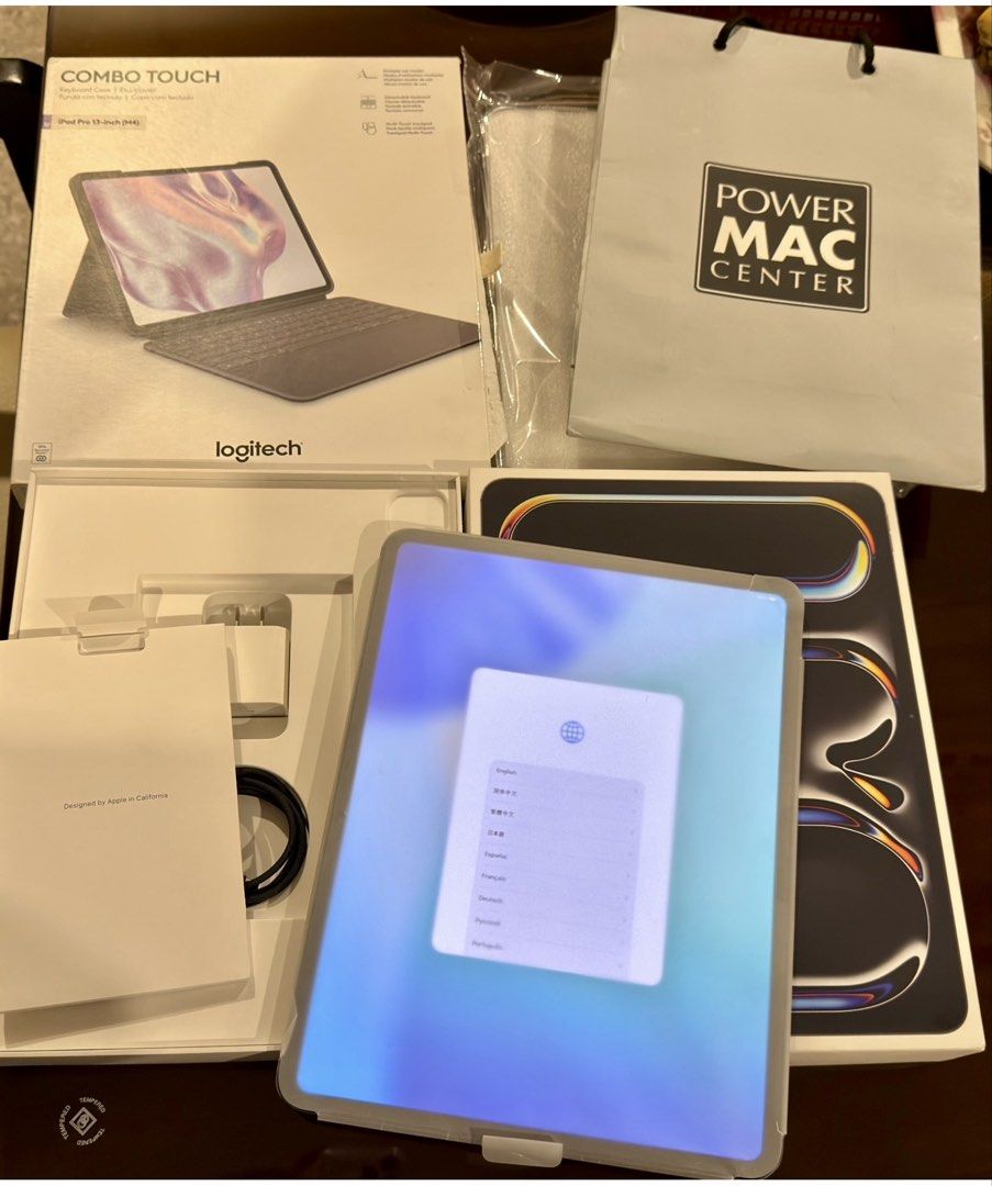 RUSH! iPad Pro 13 M5 + Logitech Keyboard (Category: iPad) located in Makati City. Submitted by beyond199 (Listing ID 1470228980, Image 1). Description: Hi! I am selling my like new Apple iPad Pro 13 M5 (256GB) in Space Black + Logitech Combo Touch Keyboard ALL for 73,499 pesos only. NO SWAPPING. FIXED PRICE. iPad is in excellent condition. No dents. No issues. Screen protected. Powermac purchased last January 2026. Cycle count of 270 with 90% bat