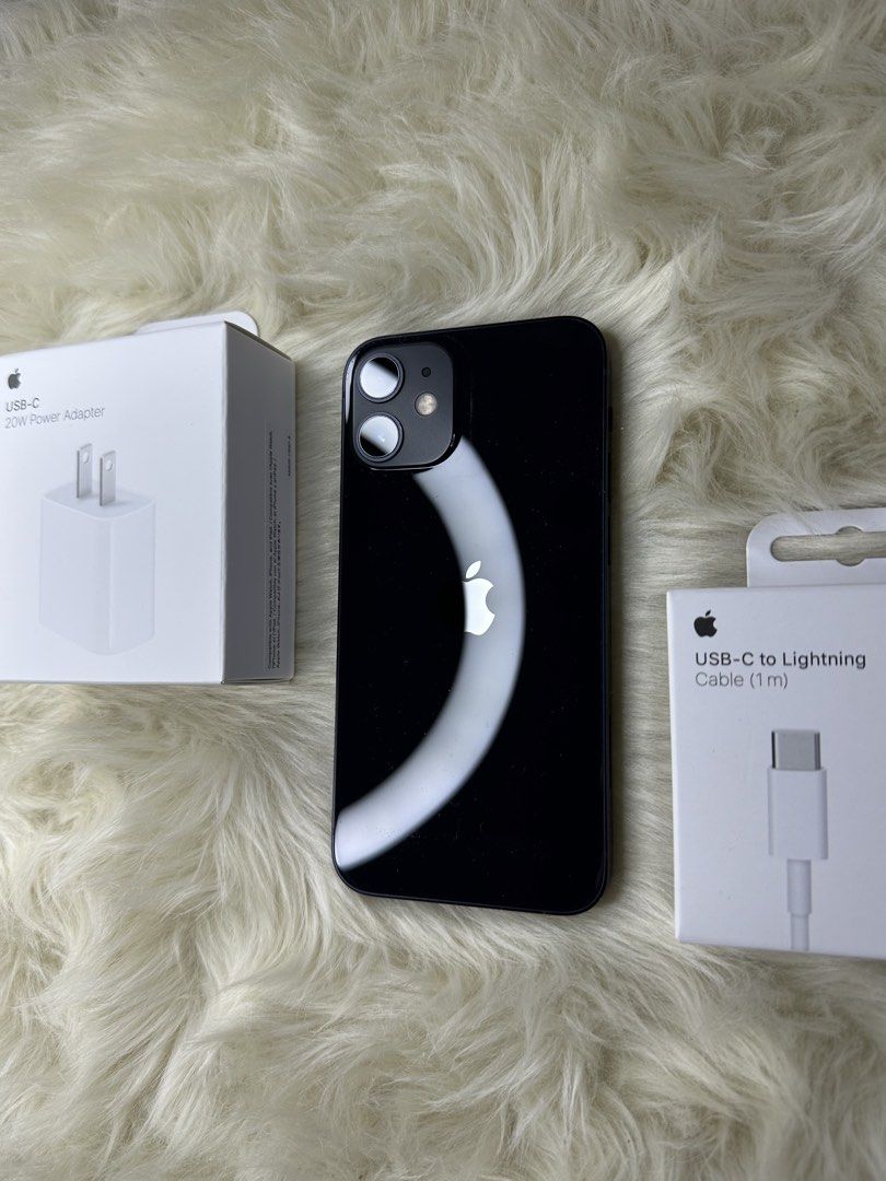 RUSH IPHONE 12 MINI 128GB NO ISSUE FOR SALE!!! (Category: iPhone 12 Series) located in Rodriguez. Submitted by yukim.0 (Listing ID 1470149971, Image 2). Description: IPHONE 12 MINI 128GB (BLACK) • Factory Unlocked (No Sim Restriction) • 94% Battery Health (Original Battery) • All Working • No History of Repair • Working iCloud, Face ID & True Tone • Presentable and Smooth Performance • Minimal Dents and Paintchips on side (Damage Due to Cargo Shi