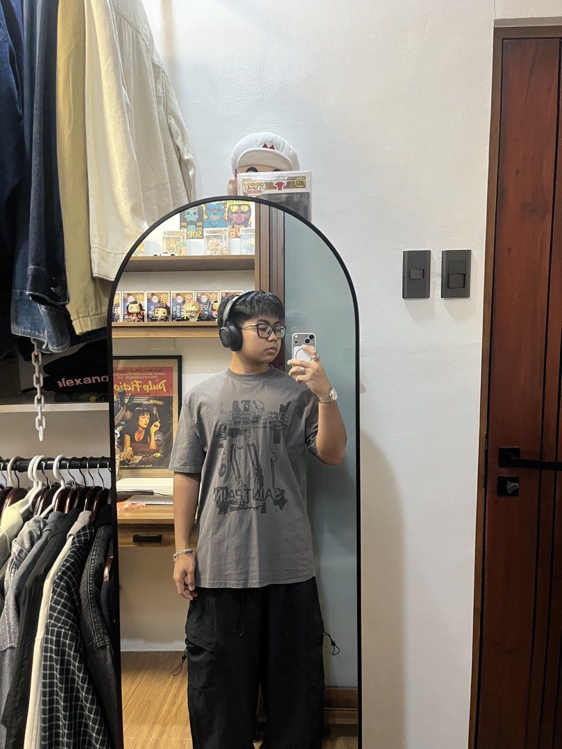 Saint Pain Tee (Category: Tshirts & Polo Shirts ) located in Davao. Submitted by spilled.bins (Listing ID 1470272107, Image 3). Description: Saint Pain Tee Complete Tags Width: 22in Length: 30in Large Measurement No Issues Excellent Condition . Mine: ₱500 +shipping fee on top . Model Reference: Height: 5’5 feet Weight: 68kg.