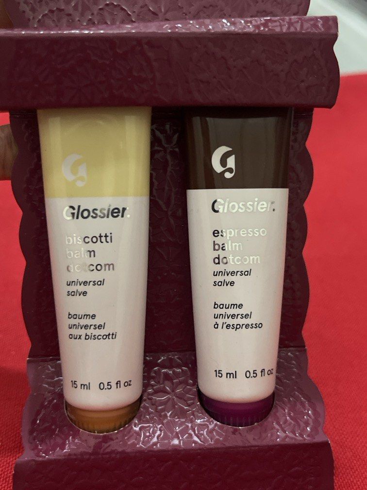 SALE GLOSSIER BISCOTTI BALM DOTCOM UNIVERSAL SOLVE SET (Category: Makeup) located in Manila. Submitted by luxeclassyshop (Listing ID 1470165060, Image 1). Description: Set SALE GLOSSIER BISCOTTI BALM DOTCOM UNIVERSAL SOLVE Shade ESPRESSO BALM DOTCOM BISCOTTI BALM DOTCOM 15ml each Set .