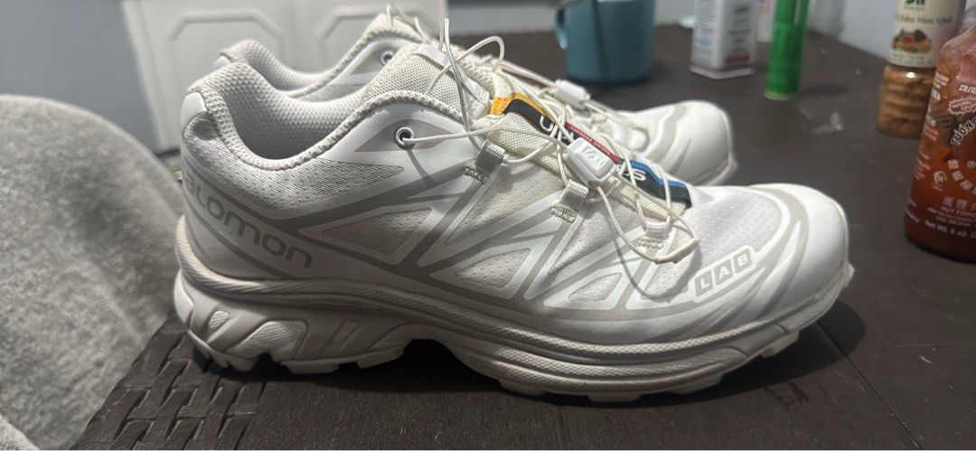 Salomon XT-6 White & Lunar Rock (Category: Sneakers) located in Quezon City. Submitted by ryanl77x (Listing ID 1470241386, Image 3). Description: - Brand/Model: Salomon XT-6 - Color: White & Lunar Rock Size: US M 8.5 EUR 42 Only used twice. No issue. Slightly negotiable price. RFS: Need emergency funds .