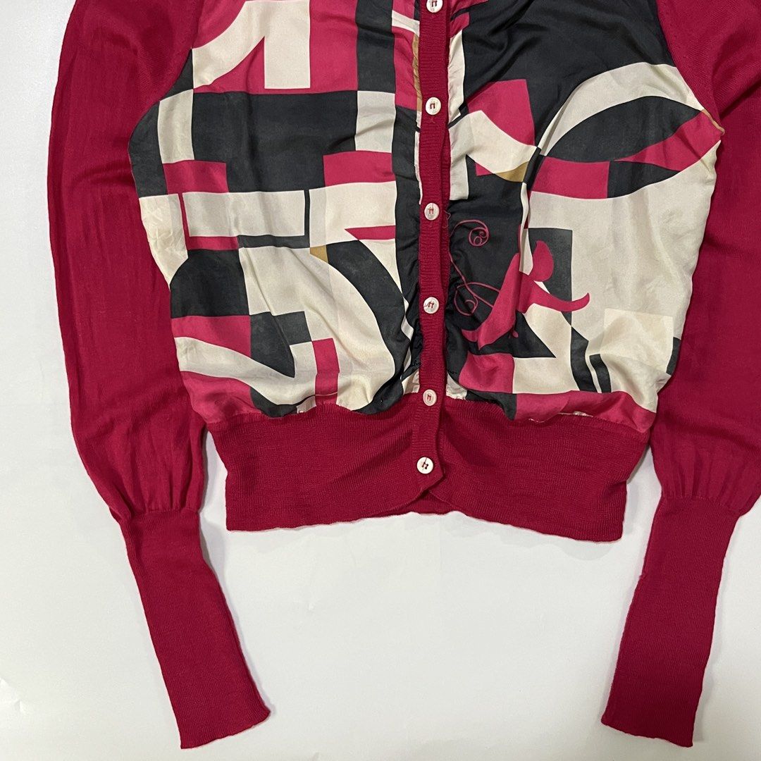 SALVATORE FERRAGAMO CARDIGAN (Category: Luxury Apparel) located in Bacolod City. Submitted by the.finest (Listing ID 1470337588, Image 3). Description: Salvatore Ferragamo Geometric Pattern Cardigan Tag Size: Small Width: 18 Length: 21.5 Condition: 9/10 2,500+shipping fee.
