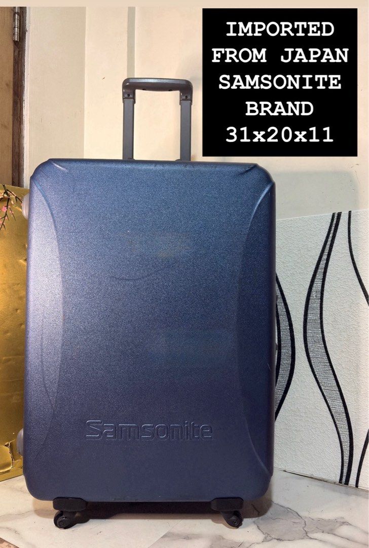 SAMSONITE BRAND EXTRA LARGE SIZE LUGGAGE🇯🇵 (Category: Luggage) located in Valenzuela. Submitted by dkjapansurplus (Listing ID 1470298728, Image 1). Description: 🇯🇵IMPORTED FROM JAPAN ORIGINAL SAMSONITE BRAND EXTRA LARGE SIZE LUGGAGE🇯🇵 🎯 KEY LOCK 🎯 CLIP TYPE 🎯 PUSH HANDLE TROLLEY 🎯 360 WHEELS ROTATION 🎯 TOP AND SIDE HANDLE CARRY 🎯 DURABLE CASE 🎯 WIDE SPACE CAPACITY NO ISSUE.. MINIMAL MARK OF USAGE‼️.