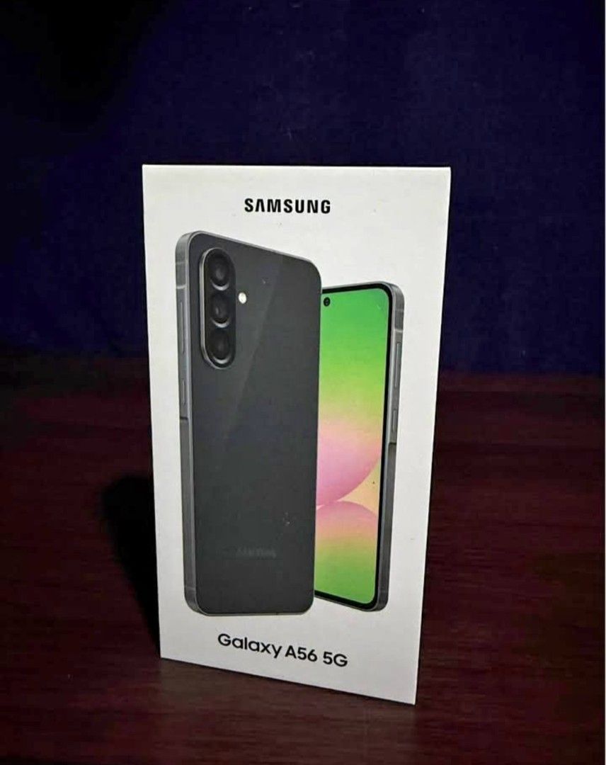 Samsung A56 5G (Category: Samsung) located in Las Pinas. Submitted by skylarkt (Listing ID 1470243966, Image 1). Description: 8/256 gb Openline NTC approved With box, cord, case No issue Smooth.