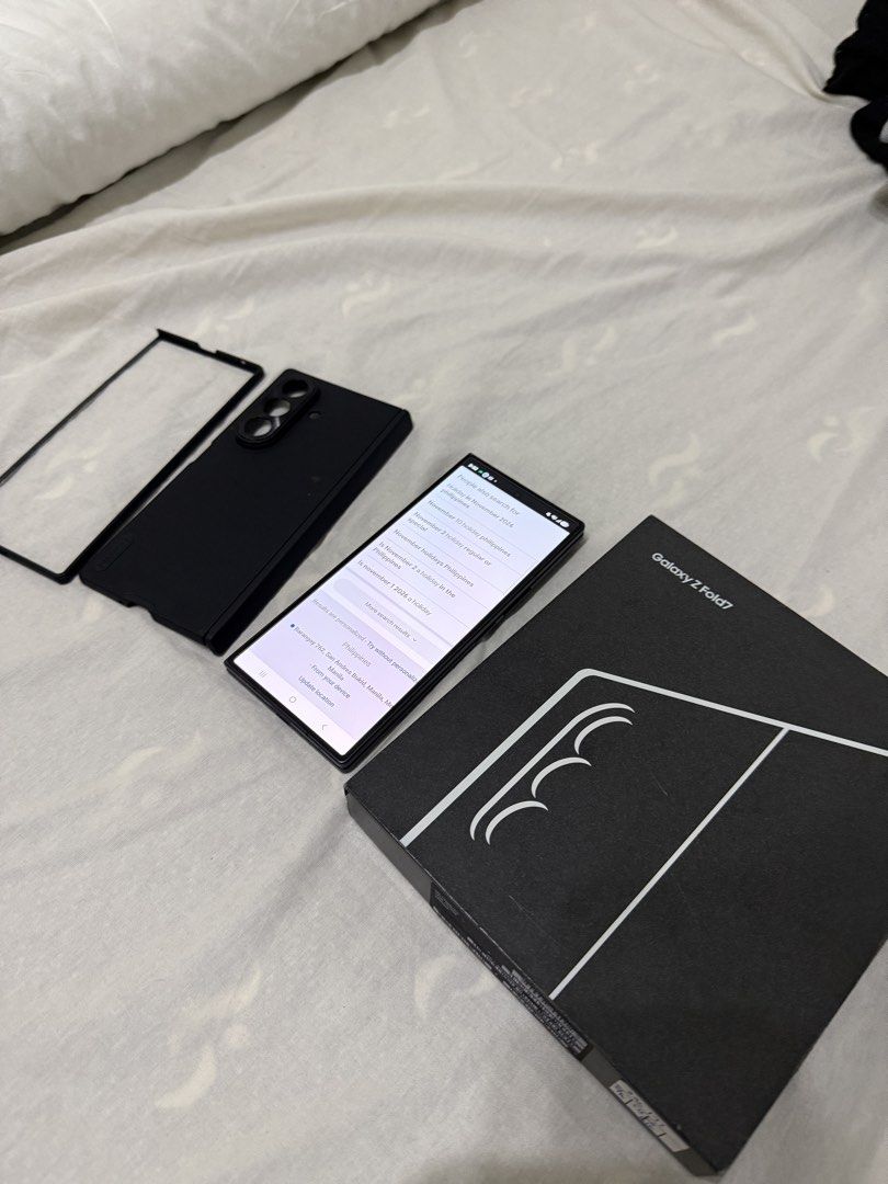 SAMSUNG FOLD 7 512GB NTC OPENLINE (Category: Samsung) located in Manila. Submitted by shedricka11405 (Listing ID 1470220004, Image 2). Description: - Brand/Model: Samsung Galaxy Z Fold 7 - Storage: 512GB - Status: NTC Openline (works with all local networks) - Condition: Excellent, pristine physical state - Inclusions: Original box(no cable/charger), NILKIN MAGNETIC FOLD(1.5k) , tempered glass - Both screens working properly - MEET- UPS ONLY Loca