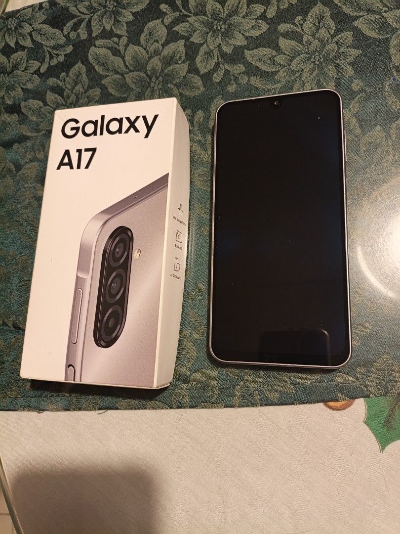 Samsung Galaxy A17 5g 128gb (Category: Samsung) located in Manila. Submitted by moncadamar11215 (Listing ID 1470320764, Image 1). Description: halos new pa nagamit lang pang hot spot comes with box pa.