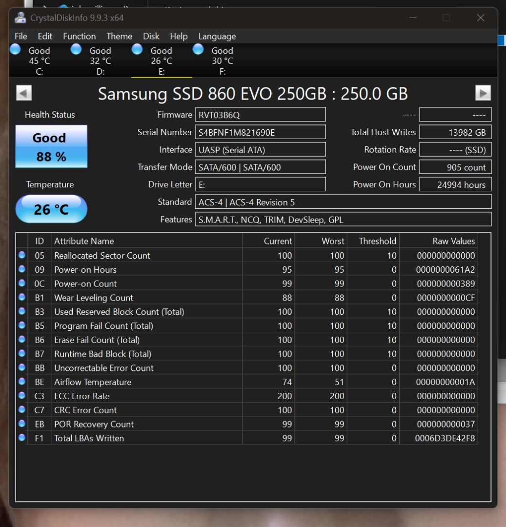 Samsung SSD 860 EVO 250GB (Category: Hard Disks & Thumbdrives) located in Cavite. Submitted by ._william (Listing ID 1470313417, Image 1). Description: For sale only 100% Performance 88% Health via HD Sentinel No issue pickup or lalamove only Bulihan silang cavite loc .