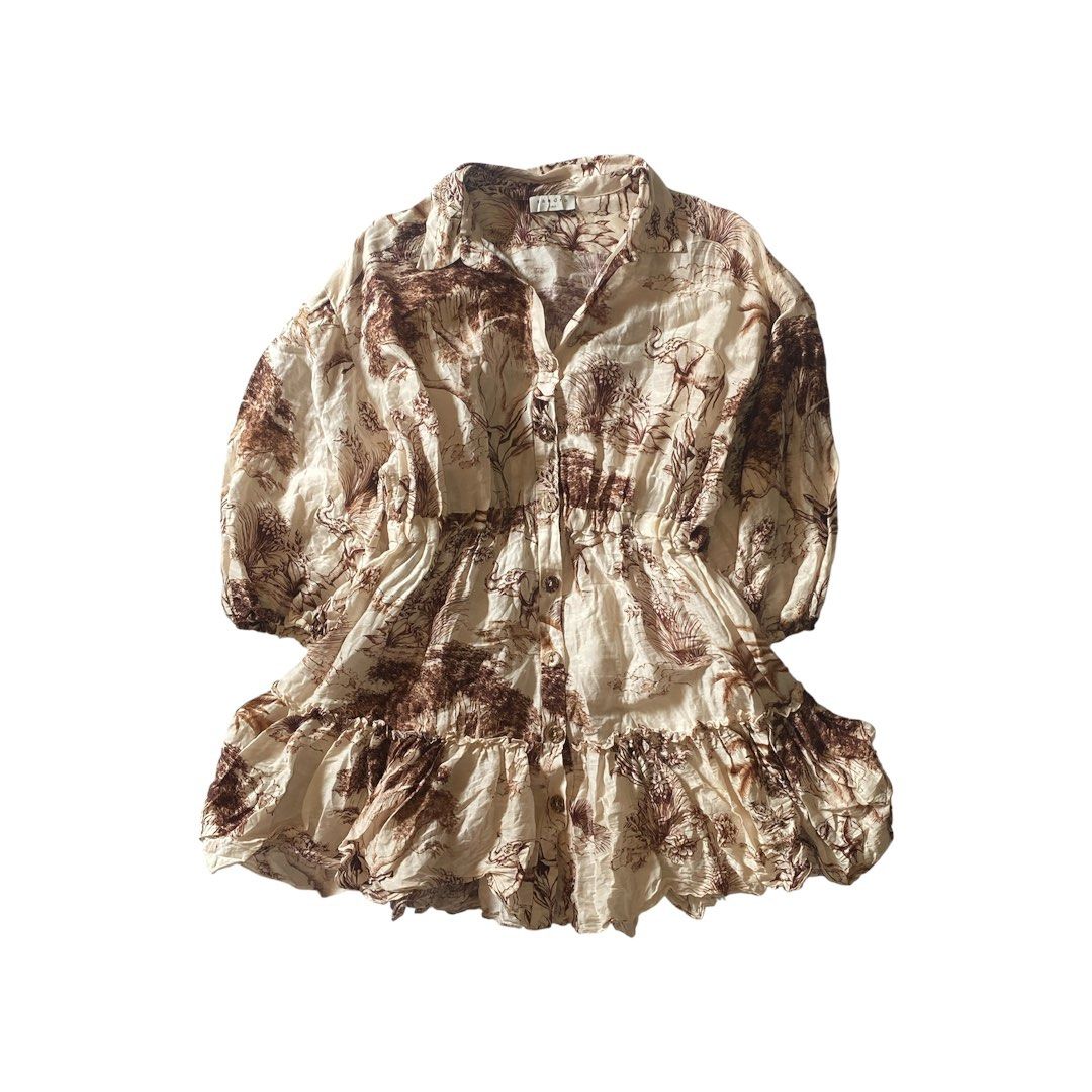 Sandro Paris Printed Linen Mini Dress (Category: Dresses) located in Makati City. Submitted by la_femme_by_bncks (Listing ID 1470257635, Image 1). Description: Length 29 Width 20 Measured it by inches Issue: N/A This is a pre-loved/thrifted items and may show minor signs of issue due to its vintage nature. Kindly manage expectations. No refunds or exchanges will be accepted. 📍Pasay City DM for inquiries..