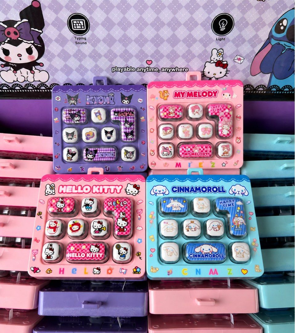 sanrio characters light up clicker 9 keys keyboard fidget toy (kuromi ...