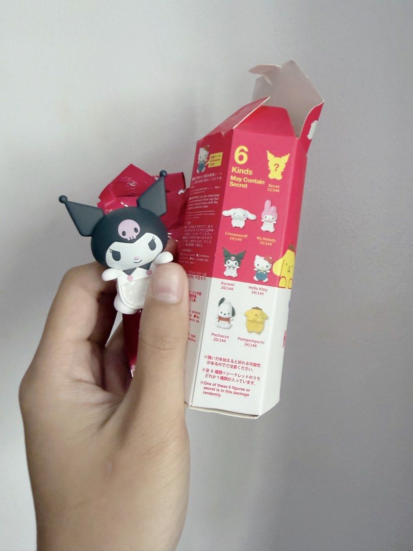 Sanrio Hipper Blind Box - Kuromi (Category: Designer & Blind Box Toys) located in Los Banos. Submitted by khloei1 (Listing ID 1470254217, Image 1). Description: - Authentic Sanrio hipper blind box: Kuromi - Box opened only to check the character design - Includes both the figure and the original box - Bought from Fully Booked ATC.