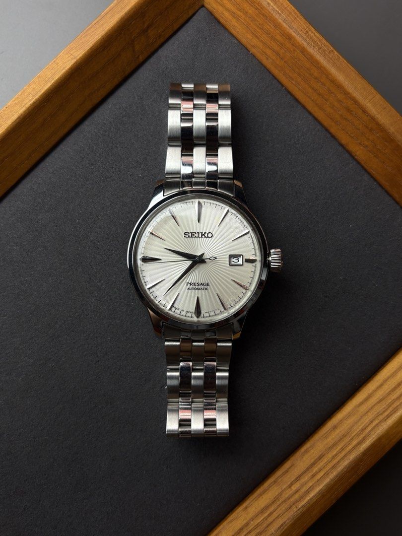 Seiko Presage SRPG23J1 “Cocktail Time Martini” (Category: Men's Watches) located in Bacoor. Submitted by isolespeed.mnl (Listing ID 1470248859, Image 1). Description: Seiko Presage SRPG23J1 “Cocktail Time Martini” ₱16,895 only! - Complete Inclusions with receipt - 9.5 / 10 condition 📍 Meet up around Bacoor Area 🚚 Can ship nationwide 📥 DM for more information .