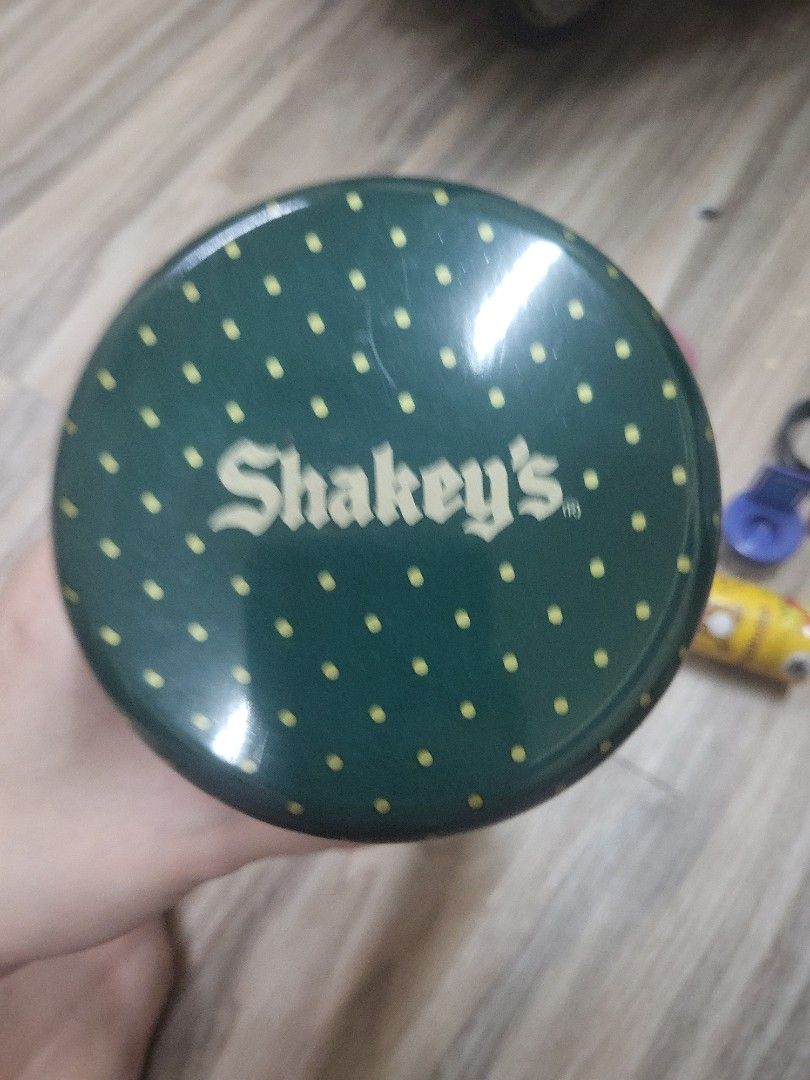 Shakeys tin can (Category: Accessory Holder, Box & Organizers) located in Caloocan City. Submitted by lynette1977 (Listing ID 1470225842, Image 1). Description: .