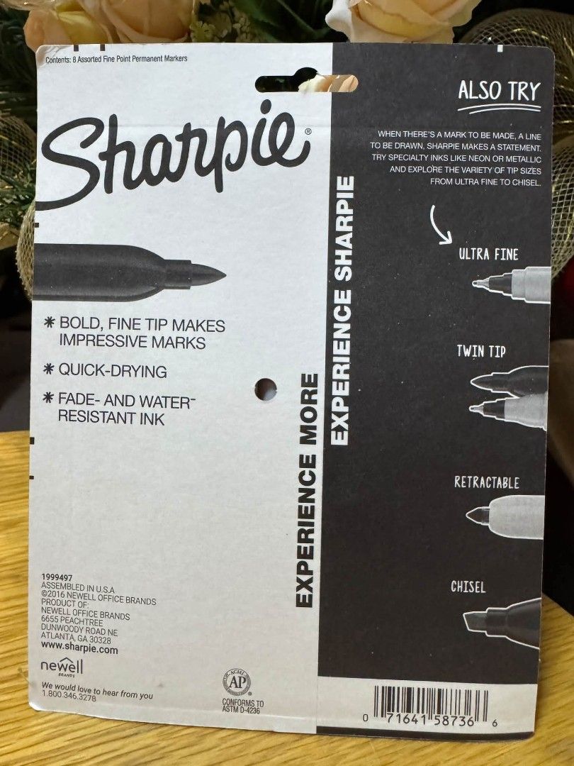 Sharpie Fine Permanent Marker - 8pcs (Category: Stationery & School Supplies) located in Manila. Submitted by ormelynmal86309 (Listing ID 1470235443, Image 2). Description: Sharpie Fine Permanent Marker - 8pcs 😍Php 300/pack😍.