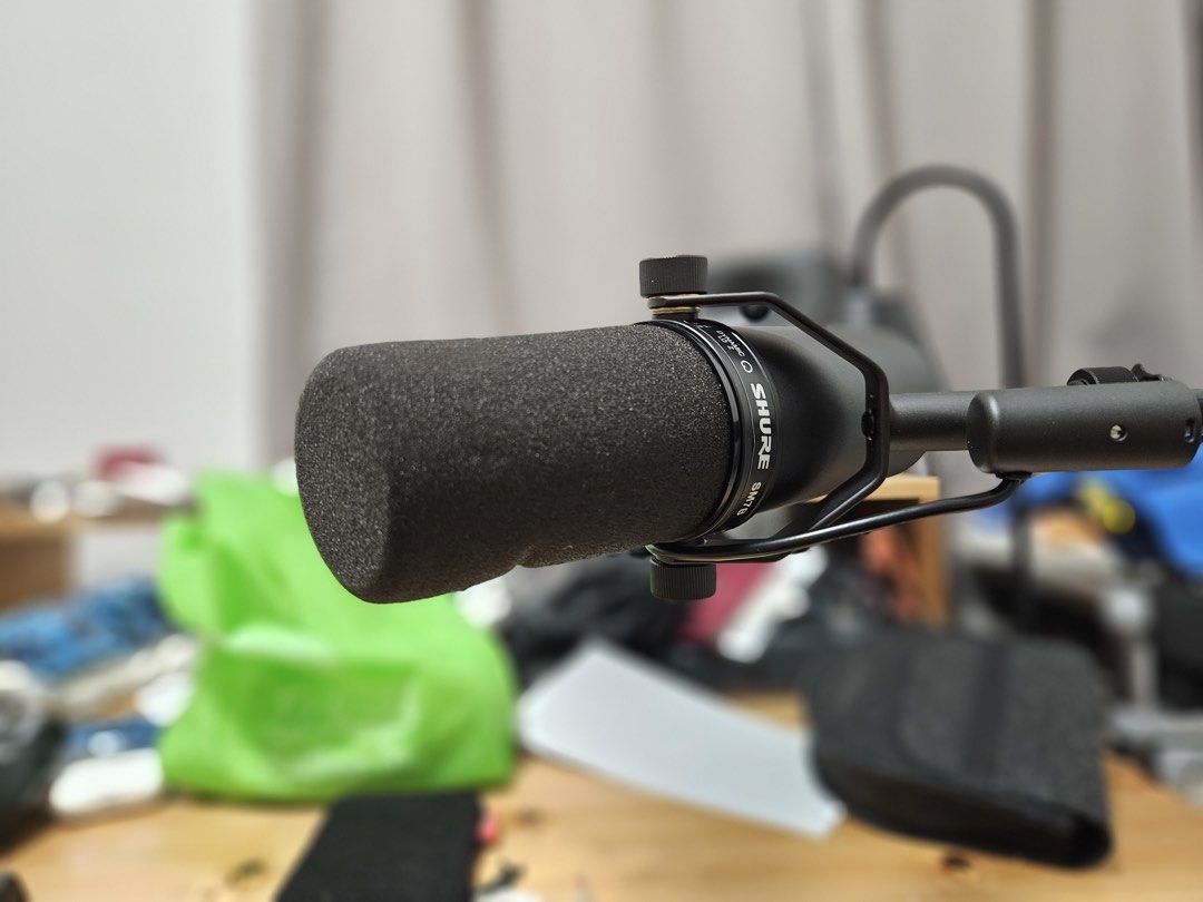 Shure SM7B Cardioid Dynamic Vocal Microphone (Category: Microphones) located in San Juan City. Submitted by jeremiah_deleon (Listing ID 1470172758, Image 1). Description: - Legendary Shure SM7B studio microphone for podcasting, vocals, and streaming - Delivers professional broadcast-quality sound with built-in pop filter and shock isolation - Lightly used and kept in 100% good working order - Includes original retail box, close-talk windscreen, a